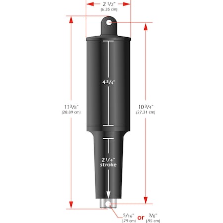 LENCO MARINE 101XD Extreme Duty Actuator - 12V - 2 1/4" Stroke - 3/8" Hardware 15056-001